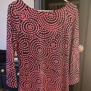 Pink & navy blue dress